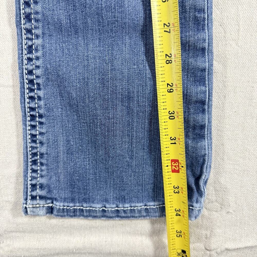Ariat REAL Girls Boot Cut Jeans Size 12 Light Wash Distressed Western Denim - Picture 10 of 11